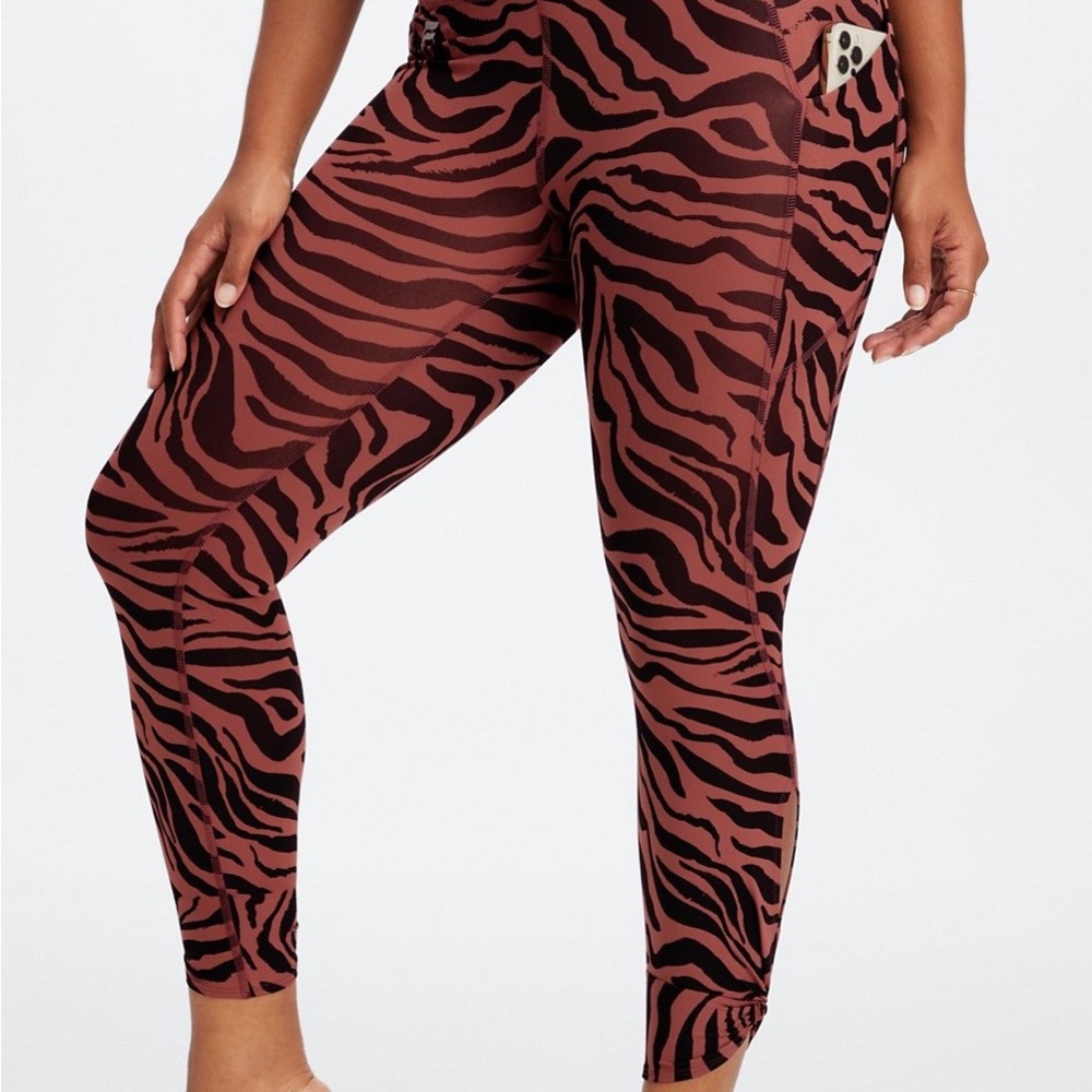 Fabletics Brown Zebra Print Leggings
